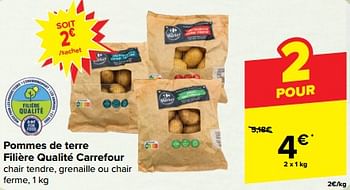 Promotions Pommes de terre filière qualité carrefour - Produit maison - Carrefour  - Valide de 27/03/2024 à 02/04/2024 chez Carrefour