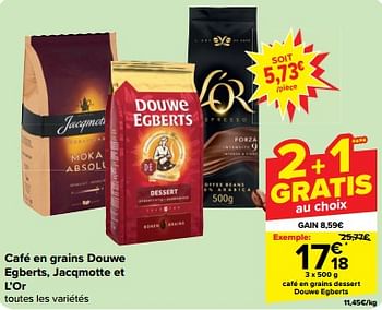 Promoties Café en grains dessert douwe egberts - Douwe Egberts - Geldig van 27/03/2024 tot 02/04/2024 bij Carrefour