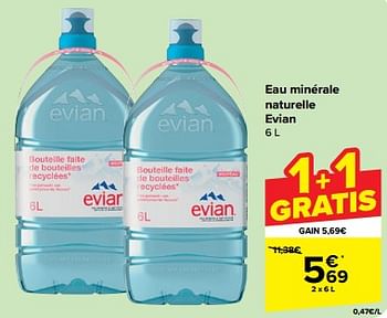 Promoties Eau minérale naturelle evian - Evian - Geldig van 27/03/2024 tot 02/04/2024 bij Carrefour