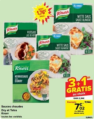 Promoties Sauce curry - Knorr - Geldig van 27/03/2024 tot 02/04/2024 bij Carrefour