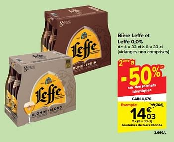 Promoties Bouteilles de bière blonde - Leffe - Geldig van 27/03/2024 tot 02/04/2024 bij Carrefour