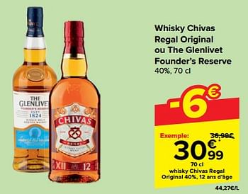 Promoties Whisky chivas regal original 40%, 12 ans d’âge - Chivas Regal - Geldig van 27/03/2024 tot 02/04/2024 bij Carrefour