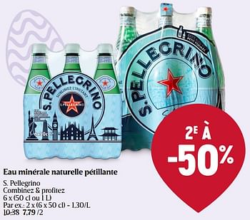Promotions Eau minérale naturelle pétillante s. pellegrino - S. Pellegrino - Valide de 28/03/2024 à 03/04/2024 chez Delhaize