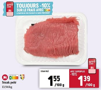 Promoties Steak pelé - Huismerk - Delhaize - Geldig van 28/03/2024 tot 03/04/2024 bij Delhaize