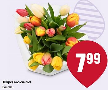 Promoties Tulipes arc-en-ciel - Huismerk - Delhaize - Geldig van 28/03/2024 tot 03/04/2024 bij Delhaize