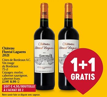 Promoties Château floréal laguens 2021 - Rode wijnen - Geldig van 28/03/2024 tot 03/04/2024 bij Delhaize