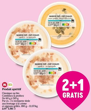 Promoties Trempette tiède aux fromage à la crème et oignons grillés - Huismerk - Delhaize - Geldig van 28/03/2024 tot 03/04/2024 bij Delhaize