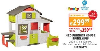 Promoties Neo friends house speelhuis - Smoby - Geldig van 27/03/2024 tot 31/03/2024 bij Trafic