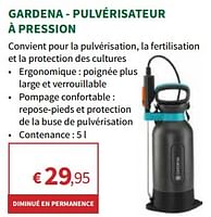 Promotions Gardena - pulvérisateur à pression - Gardena - Valide de 27/03/2024 à 07/04/2024 chez Horta