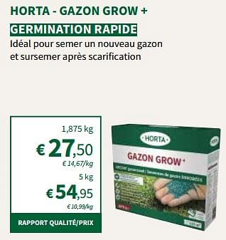 Promotions Horta - gazon grow + - Produit maison - Horta - Valide de 27/03/2024 à 07/04/2024 chez Horta