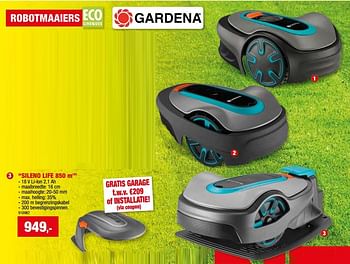 Promoties Gardena robotmaaiers sileno life - Gardena - Geldig van 27/03/2024 tot 07/04/2024 bij Hubo