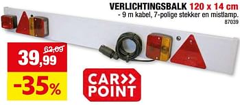 Promotions Verlichtingsbalk - Carpoint - Valide de 27/03/2024 à 07/04/2024 chez Hubo
