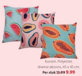 Promoties Kussen polyester - Huismerk - Intratuin - Geldig van 25/03/2024 tot 07/04/2024 bij Intratuin
