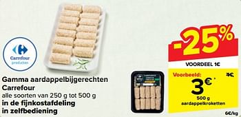 Promoties Aardappelkroketten - Huismerk - Carrefour  - Geldig van 27/03/2024 tot 08/04/2024 bij Carrefour