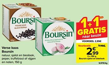 Promotions Boursin sjalot en bieslook - Boursin - Valide de 27/03/2024 à 08/04/2024 chez Carrefour