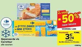 Promotions De mini sticks - Produit maison - Carrefour  - Valide de 27/03/2024 à 08/04/2024 chez Carrefour