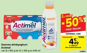 Promoties Fles multifruitsmaak - Danone - Geldig van 27/03/2024 tot 08/04/2024 bij Carrefour