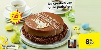 Promoties Taart paashaas - Huismerk - Carrefour  - Geldig van 27/03/2024 tot 08/04/2024 bij Carrefour