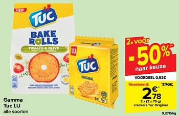 Promoties Crackers tuc original - Lu - Geldig van 27/03/2024 tot 08/04/2024 bij Carrefour