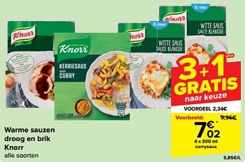 Promotions Currysaus - Knorr - Valide de 27/03/2024 à 08/04/2024 chez Carrefour