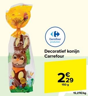 Promoties Decoratief konijn carrefour - Huismerk - Carrefour  - Geldig van 27/03/2024 tot 08/04/2024 bij Carrefour