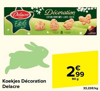 Promotions Koekjes décoration delacre - Delacre - Valide de 27/03/2024 à 08/04/2024 chez Carrefour