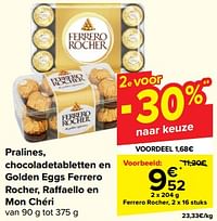 Pralines chocoladetabletten en golden eggs ferrero rocher-Ferrero