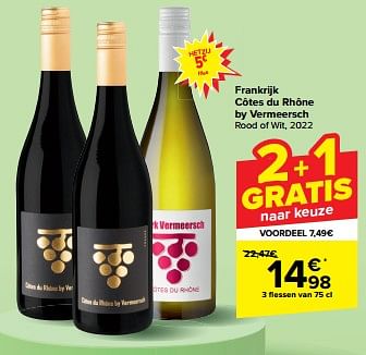 Promotions Frankrijk côtes du rhône by vermeersch rood - Vins rouges - Valide de 27/03/2024 à 08/04/2024 chez Carrefour
