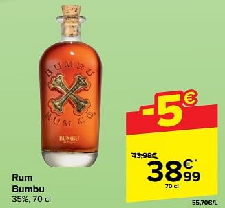 Promotions Rum bumbu - Bumbu - Valide de 27/03/2024 à 08/04/2024 chez Carrefour