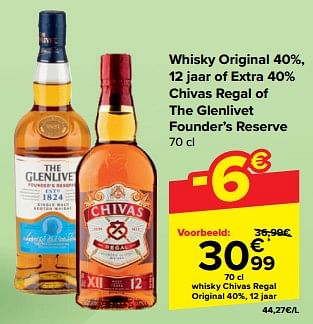 Promoties Whisky chivas regal original - Chivas Regal - Geldig van 27/03/2024 tot 08/04/2024 bij Carrefour