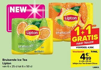 Promoties Blikjes ice tea green citrus - Lipton - Geldig van 27/03/2024 tot 08/04/2024 bij Carrefour