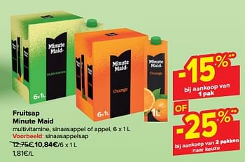 Promotions Fruitsap minute maid - Minute Maid - Valide de 27/03/2024 à 08/04/2024 chez Carrefour