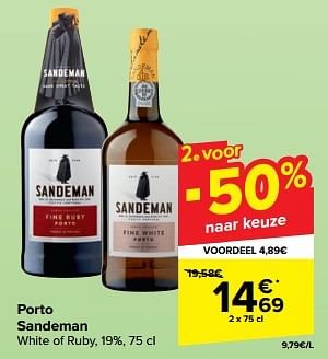Promotions Porto sandeman - Sandeman - Valide de 27/03/2024 à 08/04/2024 chez Carrefour
