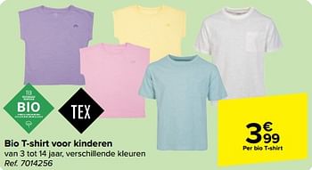 Promoties Bio t-shirt voor kinderen - Tex - Geldig van 27/03/2024 tot 08/04/2024 bij Carrefour