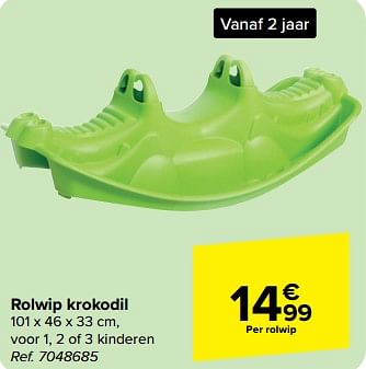 Promoties Rolwip krokodil - Huismerk - Carrefour  - Geldig van 27/03/2024 tot 08/04/2024 bij Carrefour