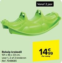 Rolwip krokodil-Huismerk - Carrefour 