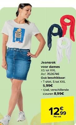Promotions Jeansrok voor dames - Produit maison - Carrefour  - Valide de 27/03/2024 à 08/04/2024 chez Carrefour