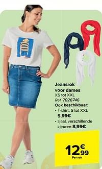 Jeansrok voor dames-Huismerk - Carrefour 