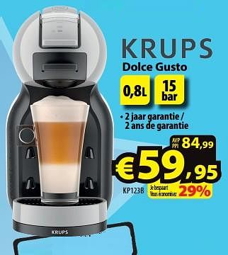 Promoties Krups dolce gusto kp123b - Krups - Geldig van 27/03/2024 tot 03/04/2024 bij ElectroStock