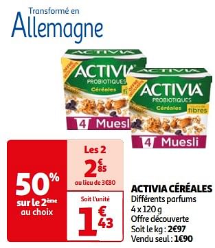 Promoties Activia céréales - Danone - Geldig van 26/03/2024 tot 01/04/2024 bij Auchan