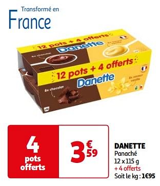 Promoties Danette - Danone - Geldig van 26/03/2024 tot 01/04/2024 bij Auchan