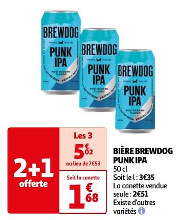 Promoties Bière brewdog punk ipa - Brewdog - Geldig van 26/03/2024 tot 01/04/2024 bij Auchan
