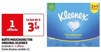 Promotions Boîte mouchoirs the original kleenex - Kleenex - Valide de 26/03/2024 à 01/04/2024 chez Auchan Ronq