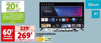 Promoties Tv led qilive q50us241b - Qilive - Geldig van 26/03/2024 tot 01/04/2024 bij Auchan