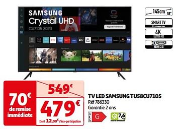 Promotions Tv led samsung tu58cu7105 - Samsung - Valide de 26/03/2024 à 01/04/2024 chez Auchan Ronq