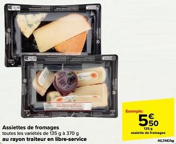 Promotions Assiette de fromages - Produit maison - Carrefour  - Valide de 27/03/2024 à 08/04/2024 chez Carrefour