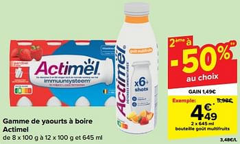 Promotions Bouteille goût multifruits - Danone - Valide de 27/03/2024 à 08/04/2024 chez Carrefour