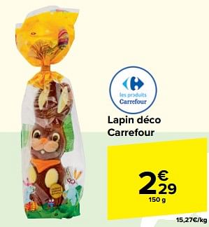 Promoties Lapin déco carrefour - Huismerk - Carrefour  - Geldig van 27/03/2024 tot 08/04/2024 bij Carrefour