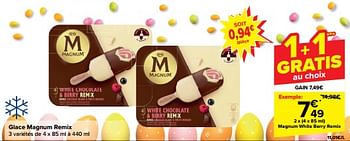 Promoties Magnum white berry remix - Ola - Geldig van 27/03/2024 tot 08/04/2024 bij Carrefour
