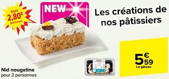 Promotions Nid nougatine - Produit maison - Carrefour  - Valide de 27/03/2024 à 08/04/2024 chez Carrefour